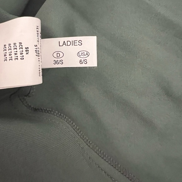 NWT Fabiana Filippi Green Silk Satin Long Dress with Pockets - Picture 11 of 11